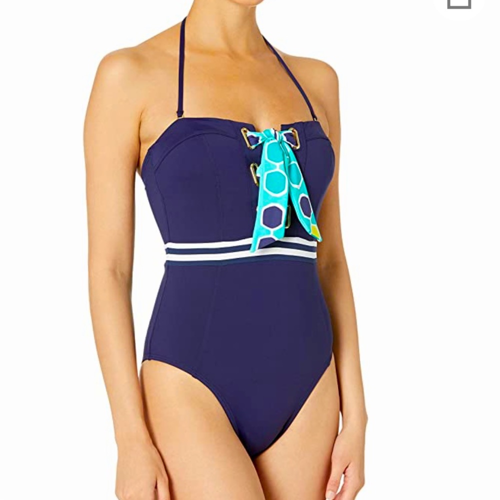 Trina Turk Bandeau one piece swimsuit